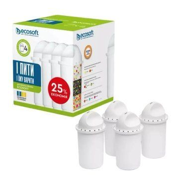 Комплект покращених картриджів 3+1 ECOSOFT для фільтрів-глечиків CRVK4ECO фото