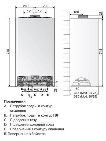 Двоконтурний конденсаційний газовий котел Ariston CLAS ONE WIFI 24 (3302123) + комплект димоходу 3302123 фото