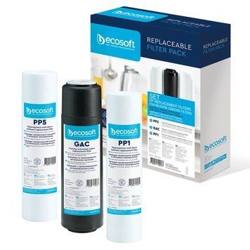 Комплект картриджів Ecosoft 1-2-3 для фільтрів зворотного осмосу (CPV3ECOSTD) CPV3ECOSTD фото