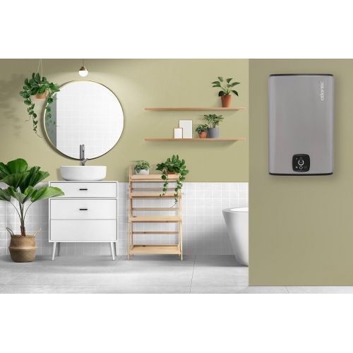 Електричний водонагрівач Atlantic Steatite Cube WI-FI ES-VM 75 S4 C2 WD (2400W) (EG) silver (851457) 851457 фото