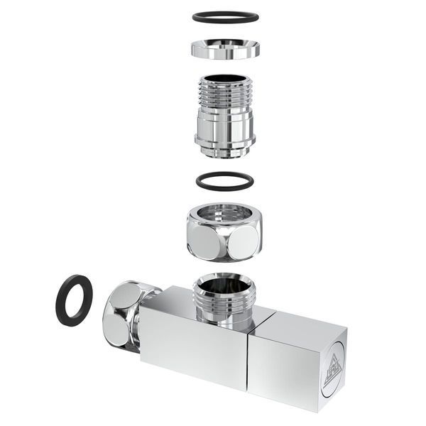 Кран кутовий Laris 1/2" - 3/4" Кватро Класік 2шт. (LX-851) 71401060 фото