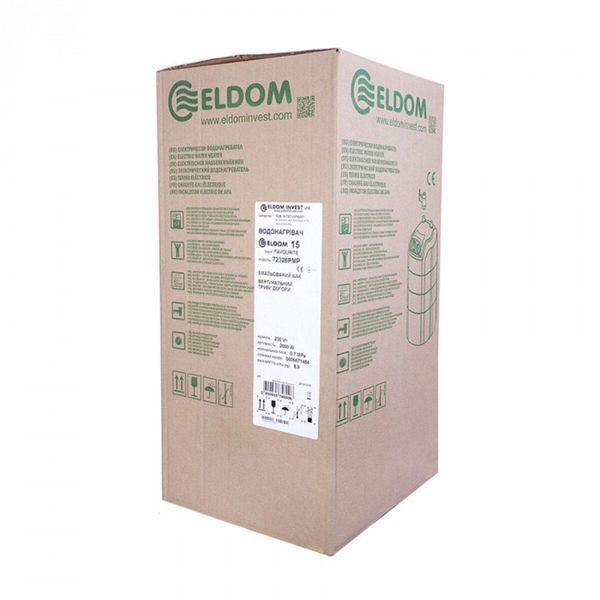 Электрический водонагреватель Eldom Extra life 10 над мойкой,2.0 kw 72325NMP 2336 фото