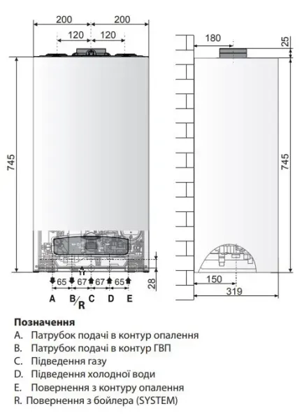 Двоконтурний конденсаційний газовий котел Ariston CARES S 24 (3301637) + комплект димоходу 3301637 фото