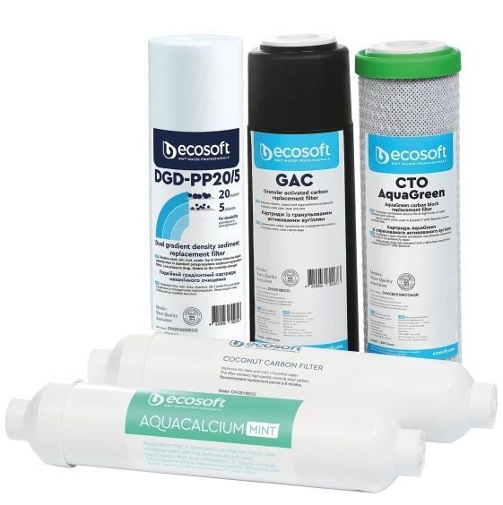 Комплект картриджів Ecosoft P&rsquo;URE AquaCalcium Mint "6 місяців" CHV5PUREMAC фото