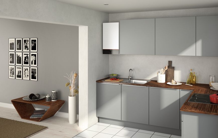 Одноконтурний конденсаційний газовий котел Viessmann Vitodens 100-W B1HF 19 кВт + комплект димоходу (Z031523) Z031523 фото