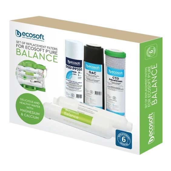 Річний запас картриджів для фільтра зворотного осмосу Ecosoft PURE Balance CHV11PUREBAL фото