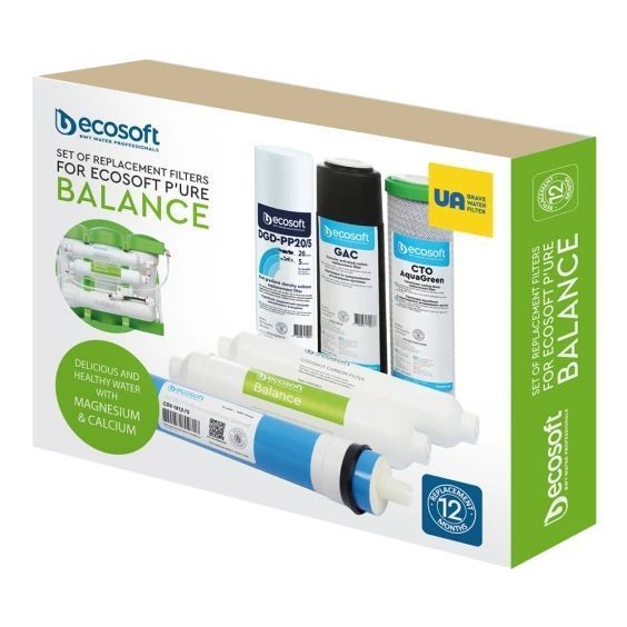Річний запас картриджів для фільтра зворотного осмосу Ecosoft PURE Balance CHV11PUREBAL фото